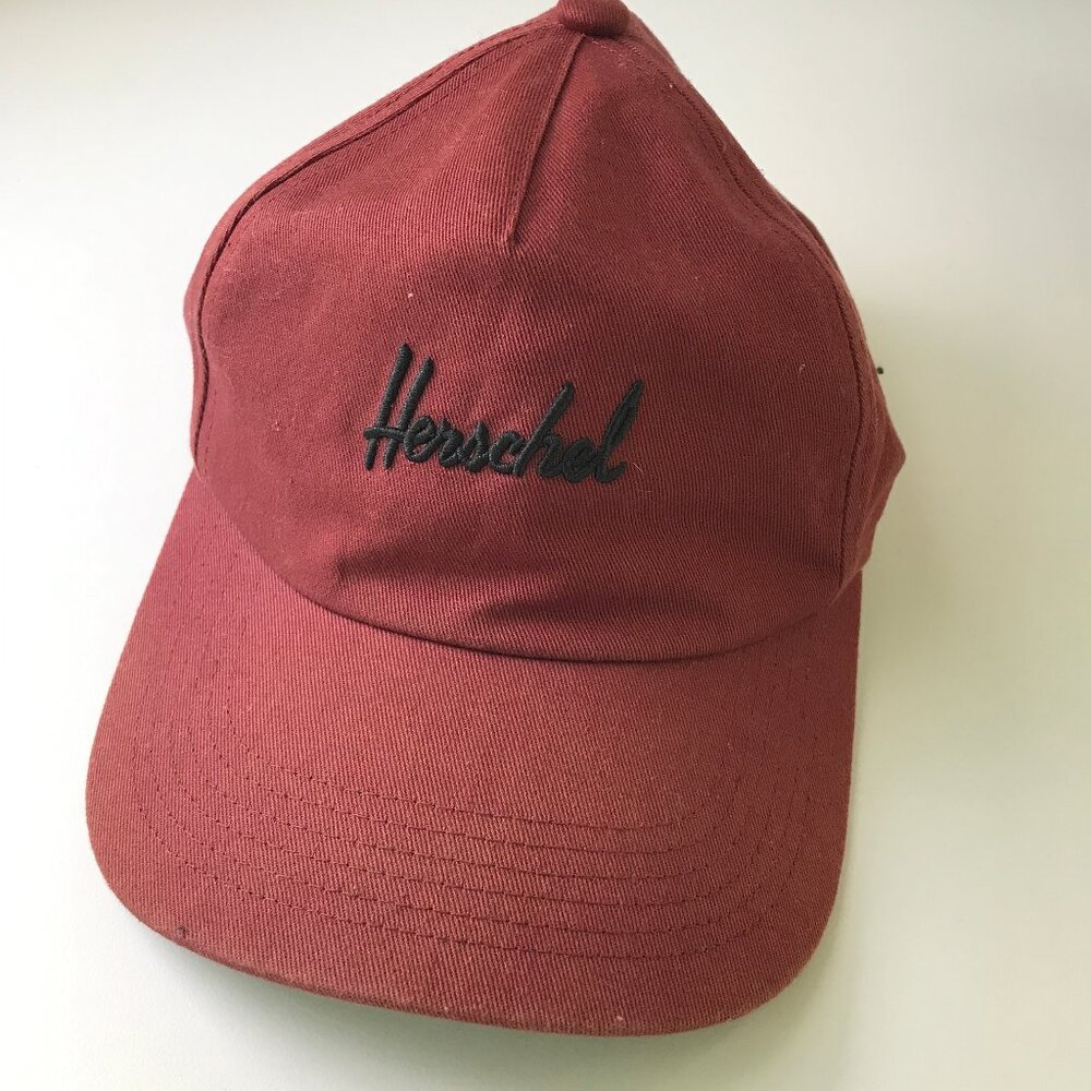 HERSCHEL BURGUNDY BASEBALL HAT SNAP BACK BALL CAP